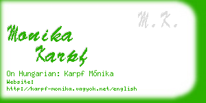 monika karpf business card